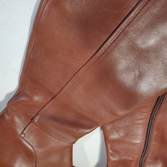 Cole Haan Katrina Tall Tan Riding Leather Boots Size 8 - Picture 15 of 17